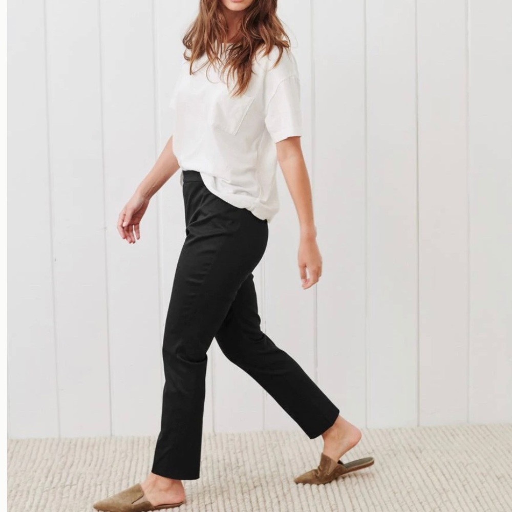 Jenni Kayne Weekender Slim Trouser in Black